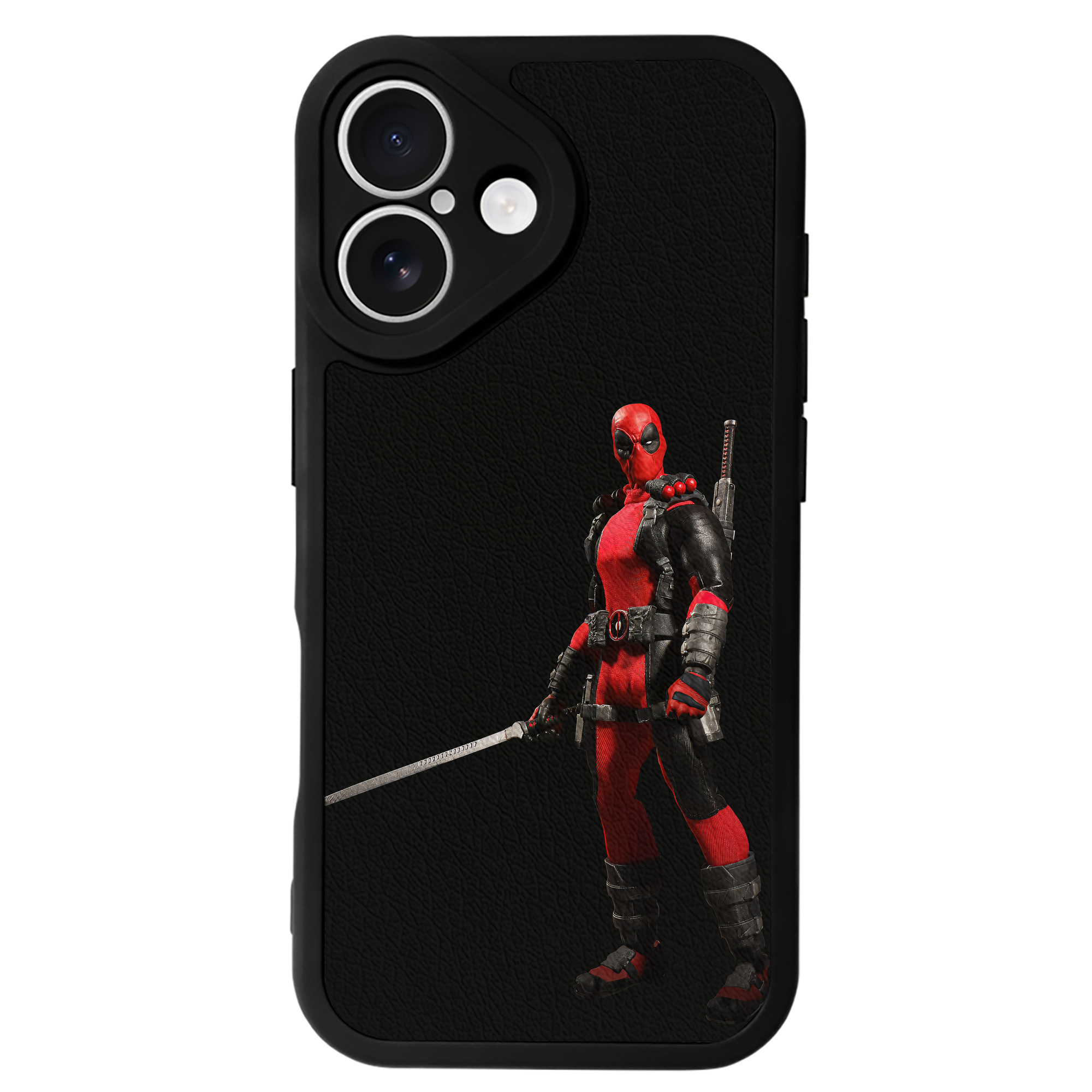 （画像用） Deadpool デッドプール 【iPhone 16シリーズ対応】シリコンスマホケース（レザー調） 材質：シリコン